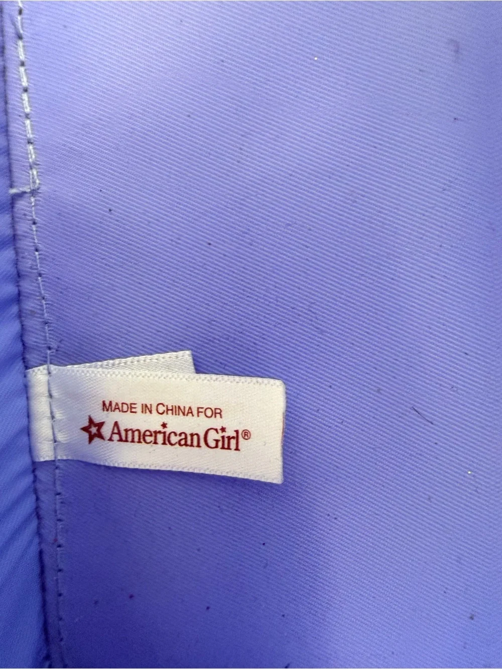 American Girl Rolling Suitcase Purple Luggage Travel Zippered 2012 Doll Toy GUC